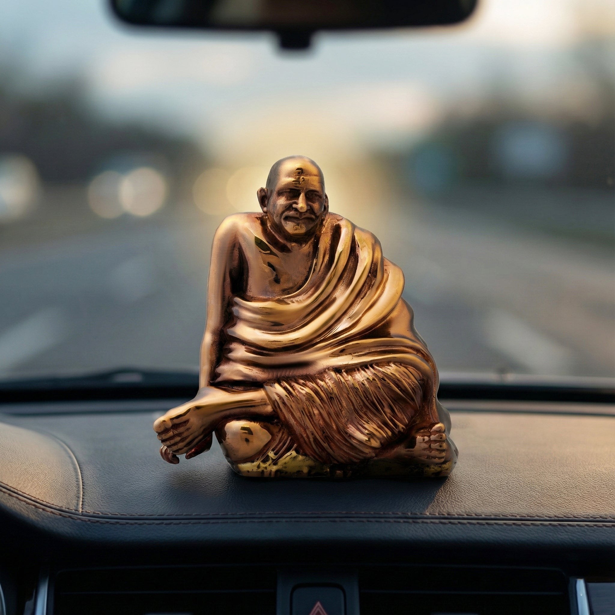 Neem Karoli Baba Antique Bronze Finish Brass Idol | Energized Guru Ji Murti