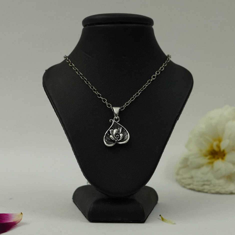 Silver Plated Brass Lord Ganesha Pendant | Ganpati Locket | Pendant Only