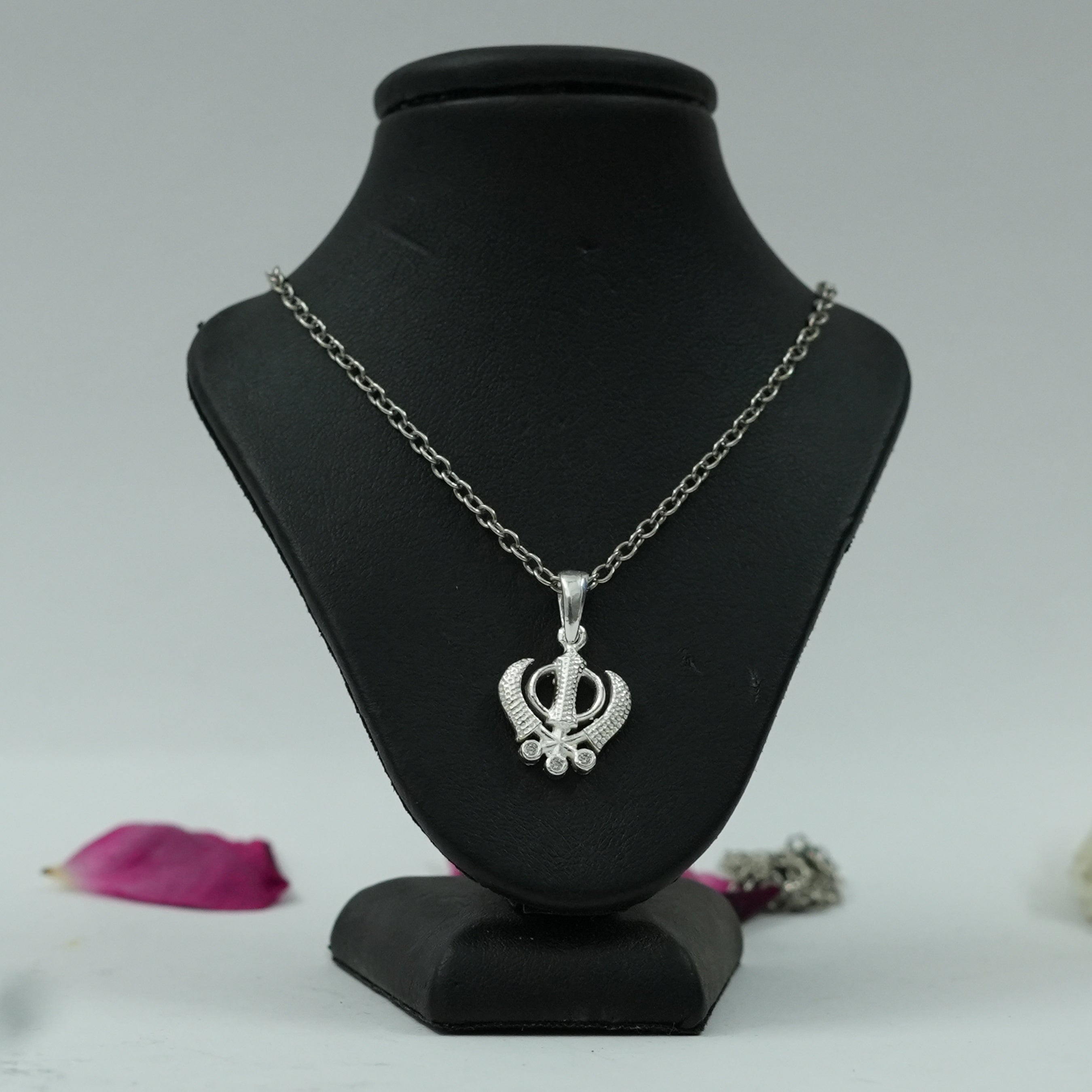 Silver Plated Brass Khanda Pendant | Khanda Symbol Locket | Pendant Only