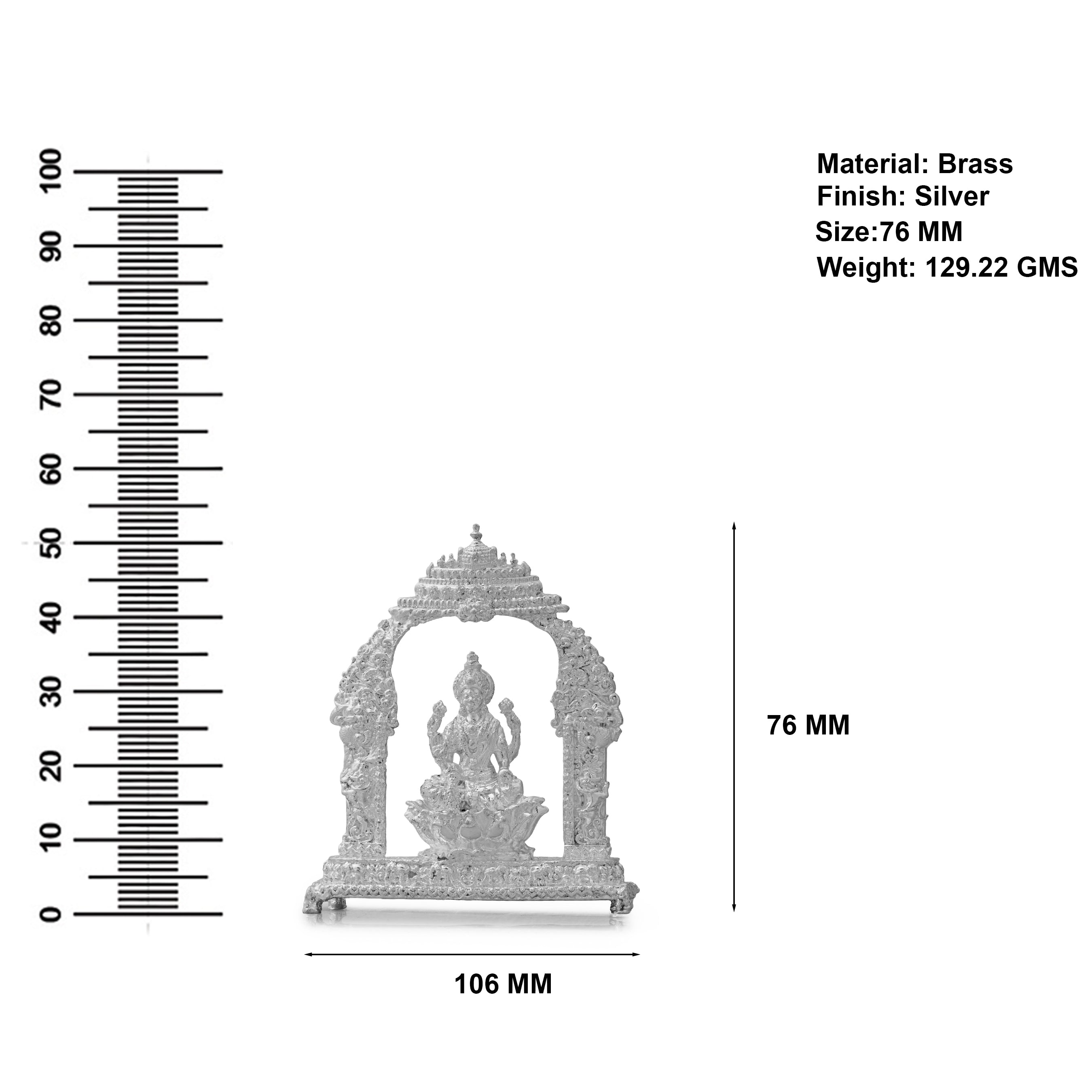 Divine Goddess Lakshmi Idol with Ornate Arch – Handcrafted Pooja Murti for Home & Temple