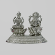Brass Lakshmi Ganesh Idol in Silver Finish – Auspicious Home Décor & Gifting