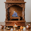 Neem Karoli Baba With Blanket in Silver Finish Hand-Painted Brass Idol | Guru Ji Murti