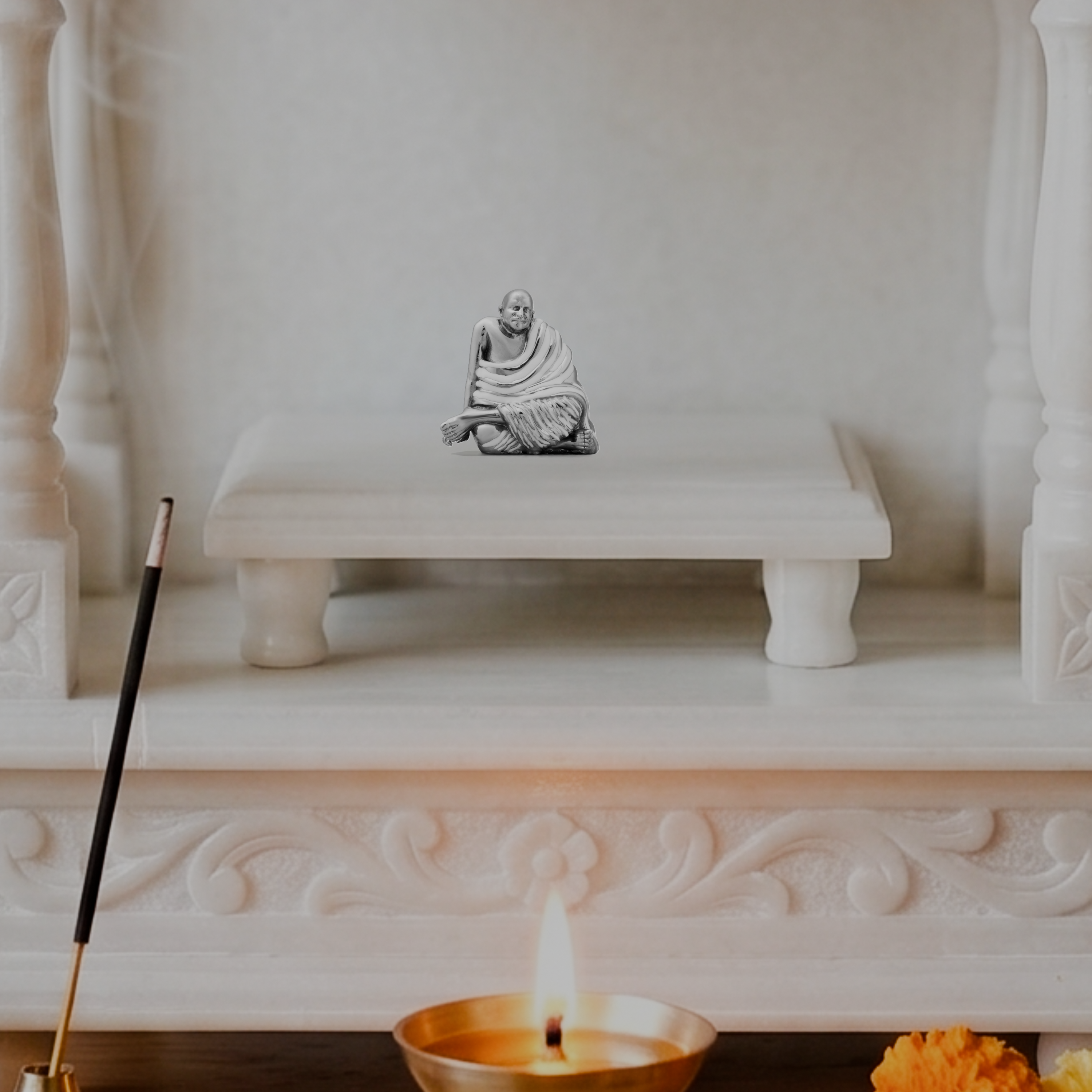 Neem Karoli Baba Idol | Divine Guru Ji Murti for Home, Office & Meditation