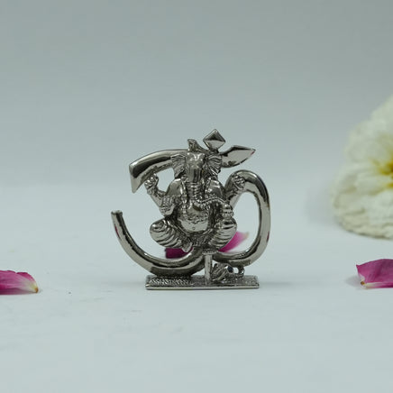 Divine Om Ganesh Brass Idol | Energized Lord Ganesha Aum Murti for Home, Office & Pooja