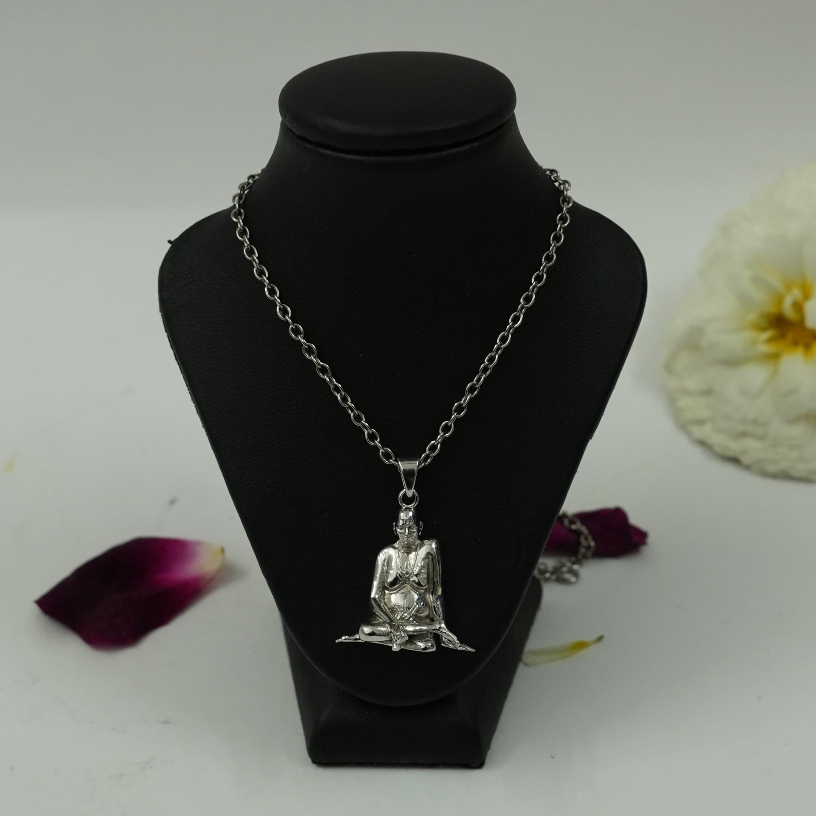 Silver Plated Brass Shree Swami Samarth Ji Pendant | Divine Swami Samarth Locket | Pendant Only