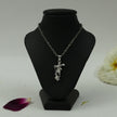 Divine Hanuman ji with Gada Spiritual Brass Pendant with Silver Finish