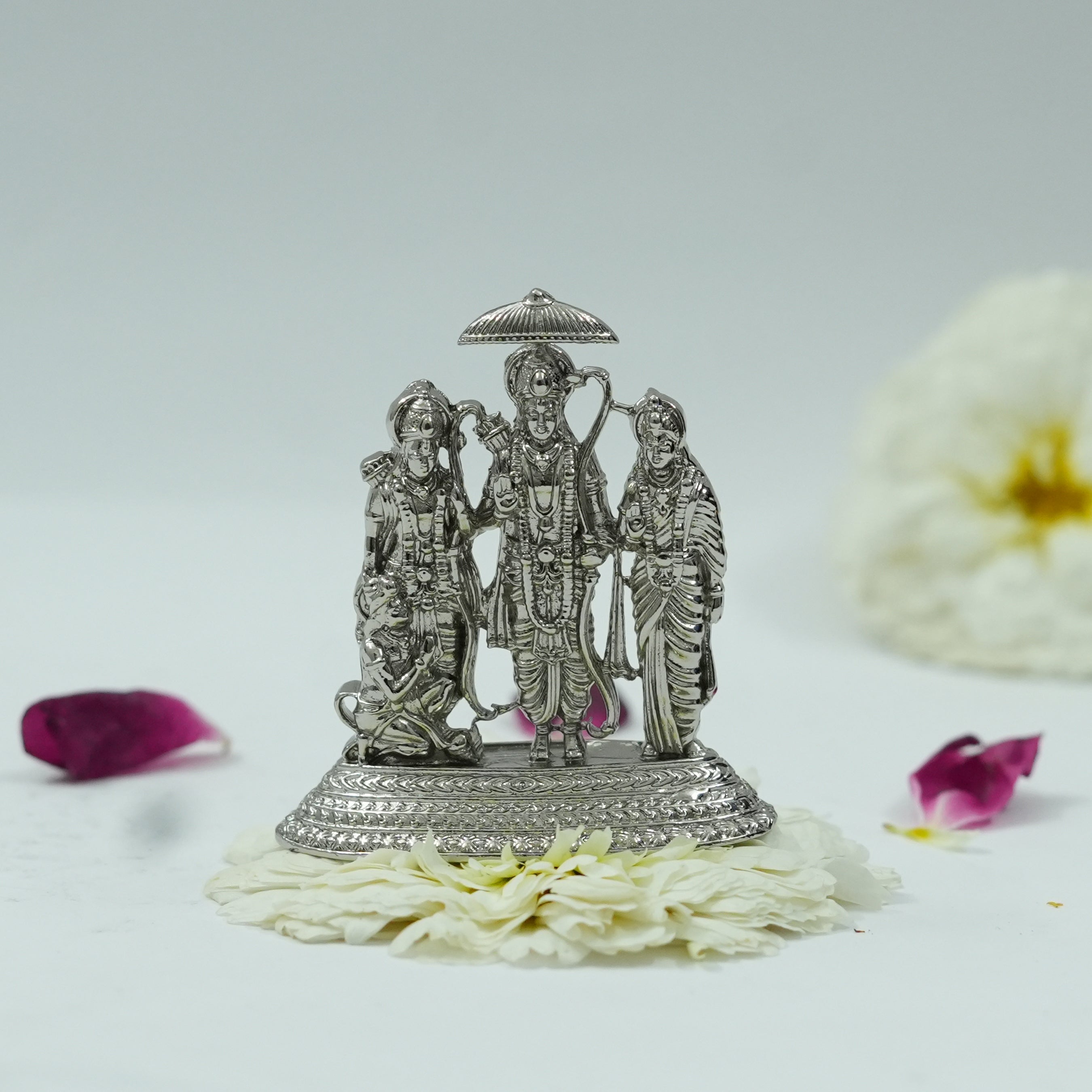 Ram Darbar Idol – Lord Ram, Sita, Lakshman & Hanuman Murti for Pooja & Home Mandir