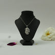 Divine Lord Ganesha Face Spiritual Brass Pendant with Silver Finish