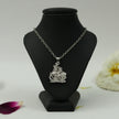 Divine Shiv Parvati Pendant in Brass with Silver Finish – Spiritual Pendant Only