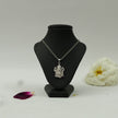 Divine Lord Ganesha Pendant in Brass with Silver Finish – Blessing Pose (Pendant Only)