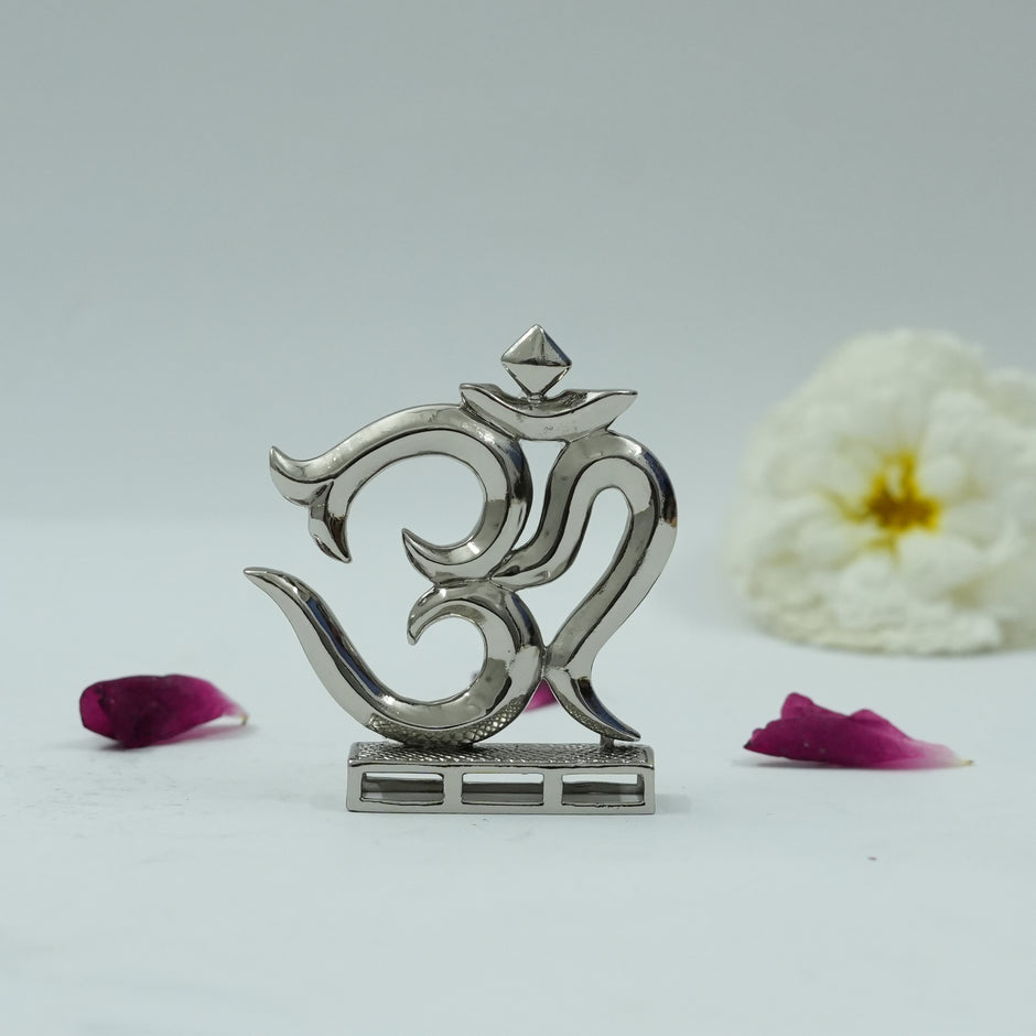 Divine Om Symbol Brass Idol | Sacred Aum Murti for Home, Office & Meditation (Energized)