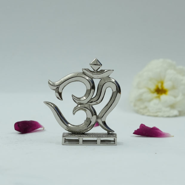 Divine Om Symbol Brass Idol | Sacred Aum Murti for Home, Office & Meditation (Energized)