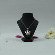 Khanda Sahib Brass Pendant in Silver Finish