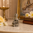 Maa Saraswati Idol | Premium Brass Idol with Silver Finish | Goddess of Knowledge & Wisdom Murti