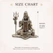 Lord Shiva Idol | Premium Brass Shiv Murti with Silver Finish | Mahadev Statue for Home Temple