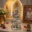 Premium Brass Shirdi Sai Baba Idol with Silver Finish for home temple, office desk, meditation room, living room temple, daily pooja, and spiritual gifting.