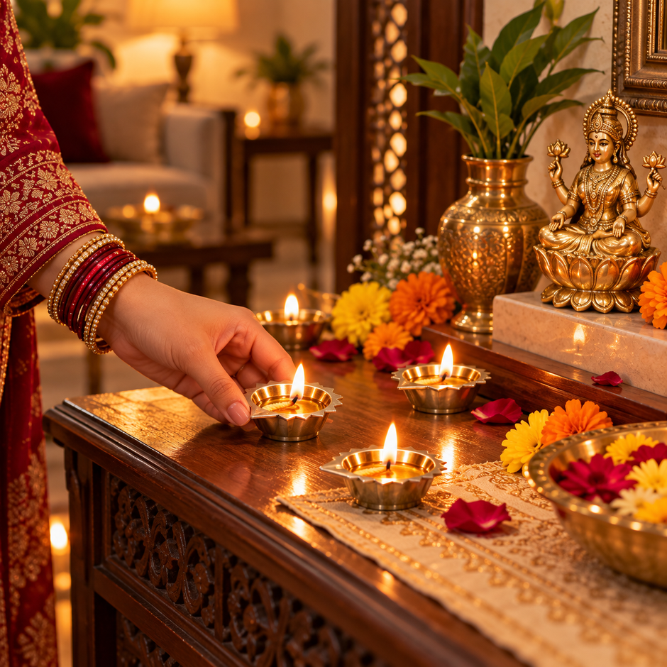 Brass Diya for Daily Puja & Diwali – 43 mm