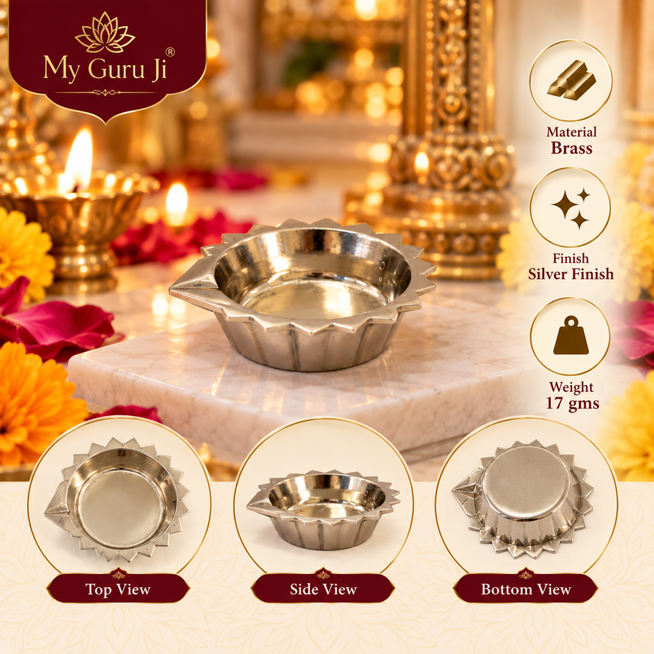 Brass Diya for Daily Puja & Diwali – 43 mm