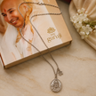 Shukrana Guru Ji Pendant with Chain | Bade Mandir Guru Ji Brass Pendant with Silver Finish