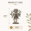 Standing Small Size Panchmukhi Hanuman Idol | Premium Brass Murti with Silver Finish | Five-Faced Hanuman Statue for Home Temple