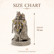 Radha Krishna Idol | Premium Brass Idol with Silver Finish | Divine Love & Harmony Murti