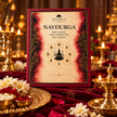 Open Navdurga gift box with nine forms of Maa Durga in fitted compartments