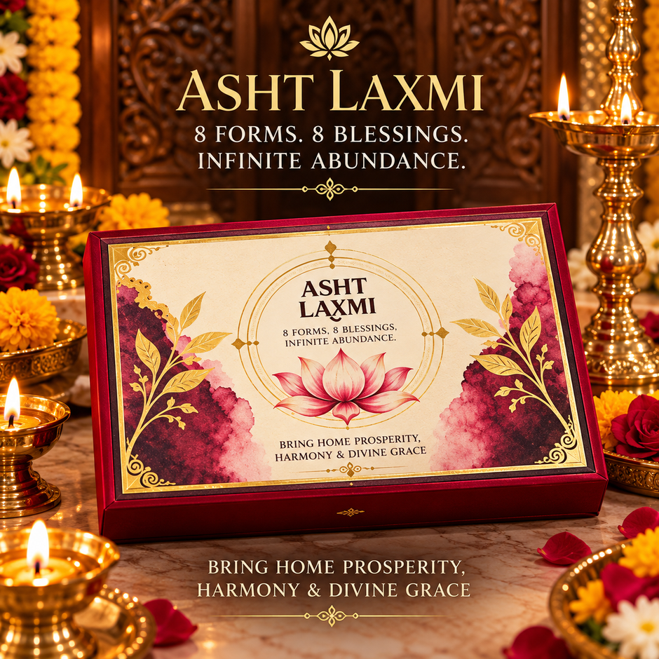Asht Laxmi Brass Idol Set of 8 with Gift Box