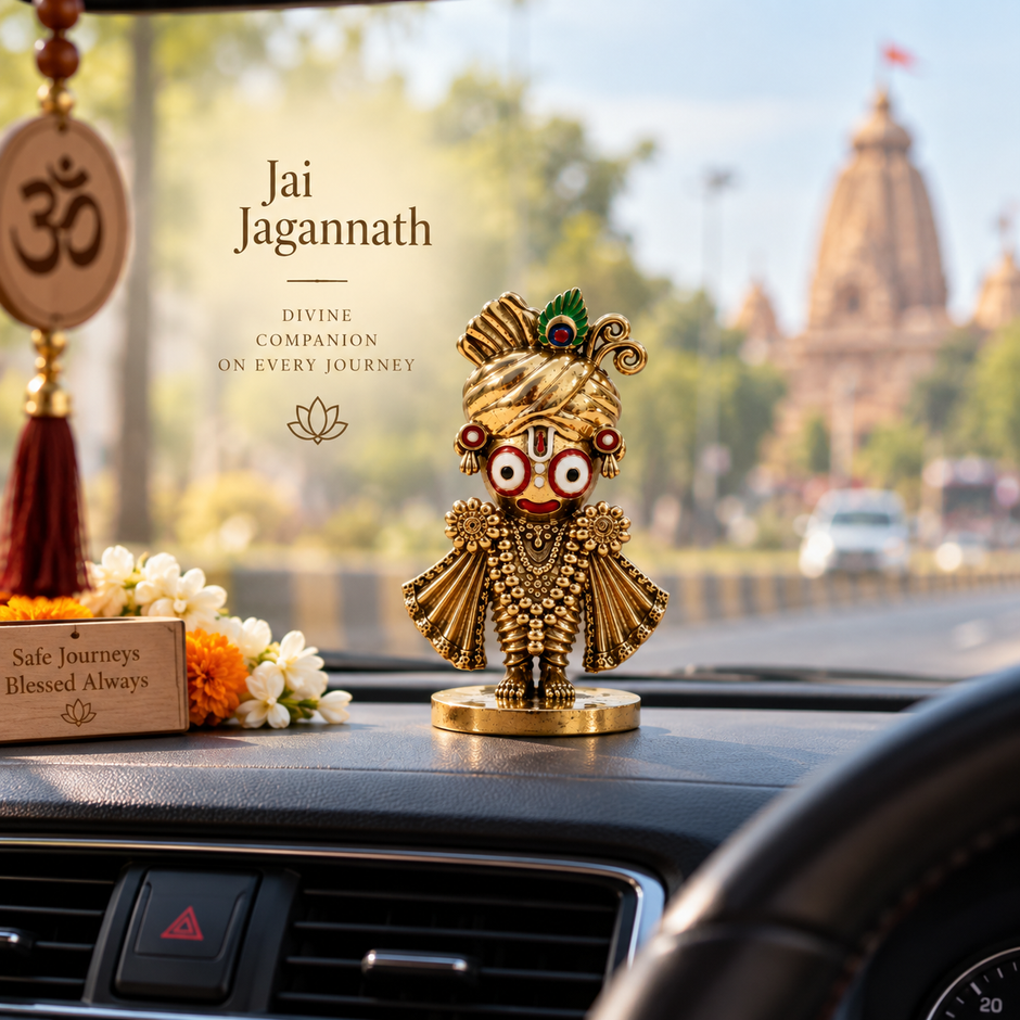 Jagannath Ji Murti | Brass Idol with Brass & Silver Finish