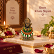 Shree Khatu Shyam Ji Murti | 52 mm Brass Idol with Brass & Silver Finish