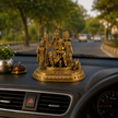 Shiv Parivar Idol | Premium Brass Idol with Brass & Silver Finish | Lord Shiva Parvati Ganesh Kartikeya Murti for Home Temple