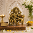 Bagla Mukhi Maa Idol | Premium Brass Idol with Brass & Silver Finish | Victory Over Negativity | Baglamukhi Mata Murti for Home Temple & Office