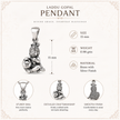 Shiv Ji with OM Pendant size spec — 15mm, 0.98g, Brass Silver Finish, Sturdy Bail, Intricate Detailing, Smooth Finish