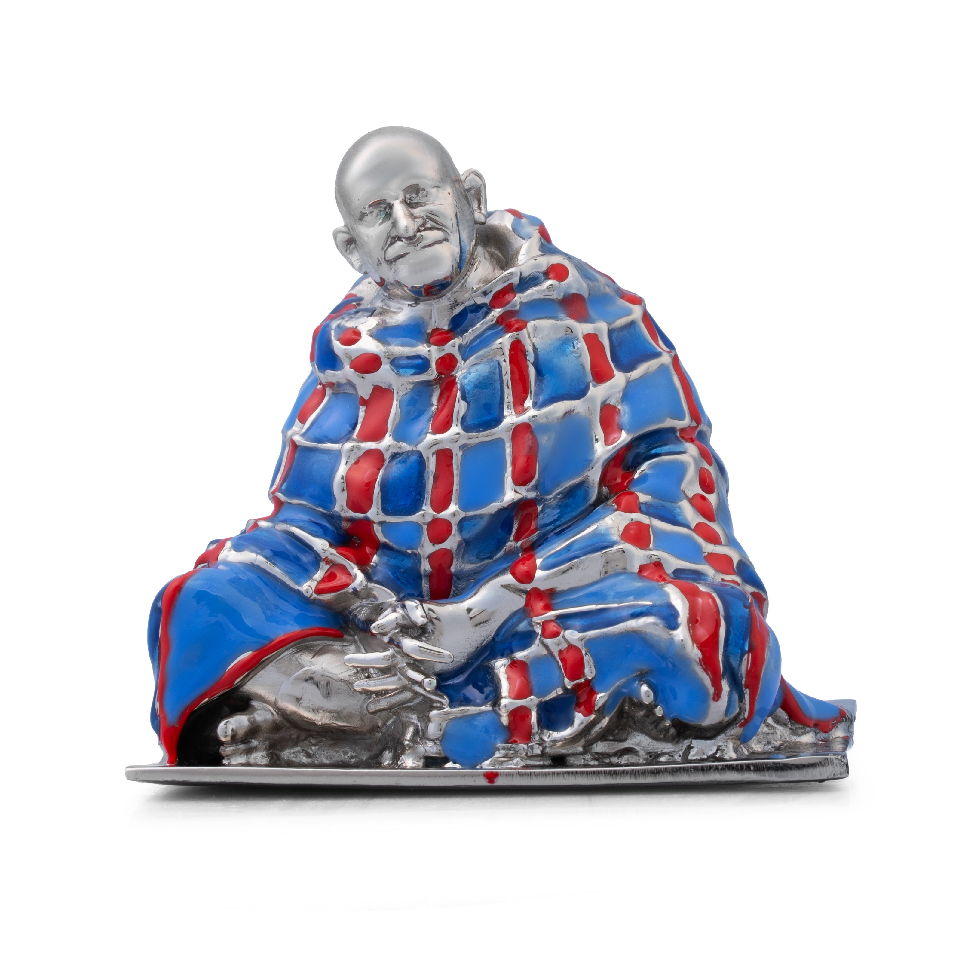 Neem Karoli Baba Energized Brass Finish Hand-Painted Brass Idol | Guru Ji Murti