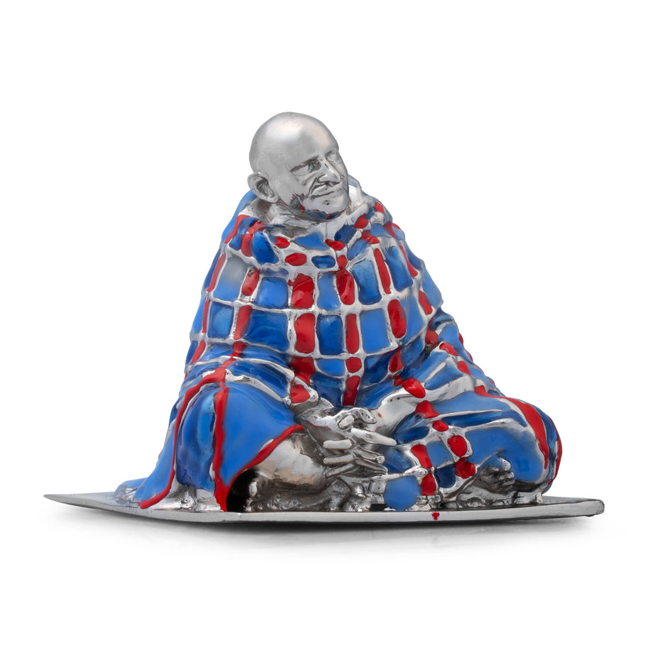 Neem Karoli Baba Energized Brass Finish Hand-Painted Brass Idol | Guru Ji Murti