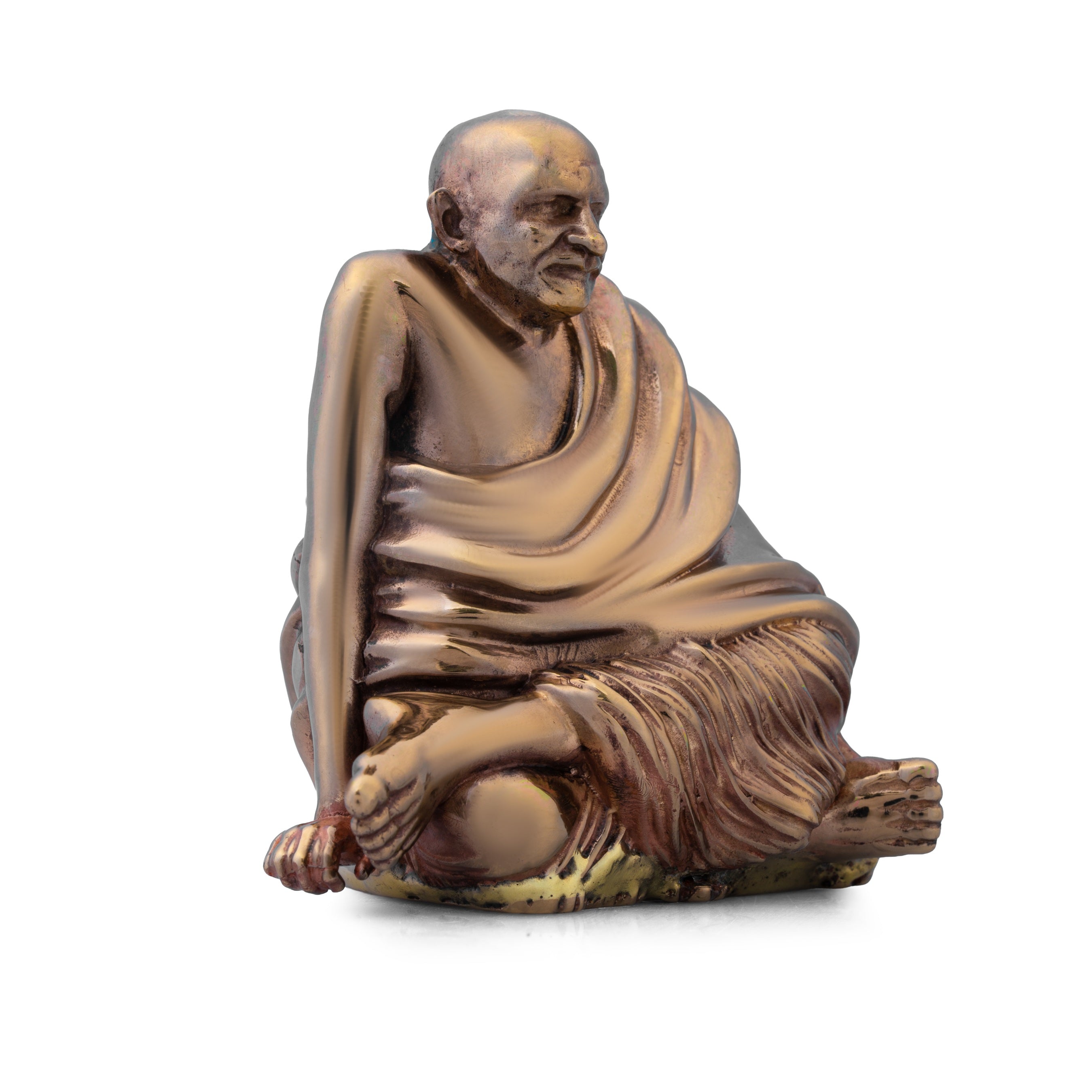 Neem Karoli Baba Antique Bronze Finish Brass Idol | Energized Guru Ji Murti