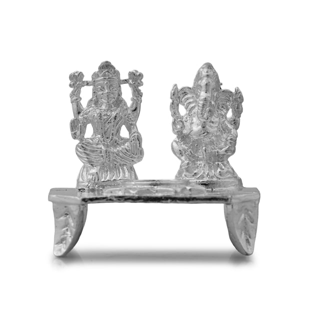 Lakshmi Ganesha Idol Set – Handcrafted Prosperity & Wisdom Murti for Pooja & Gifting