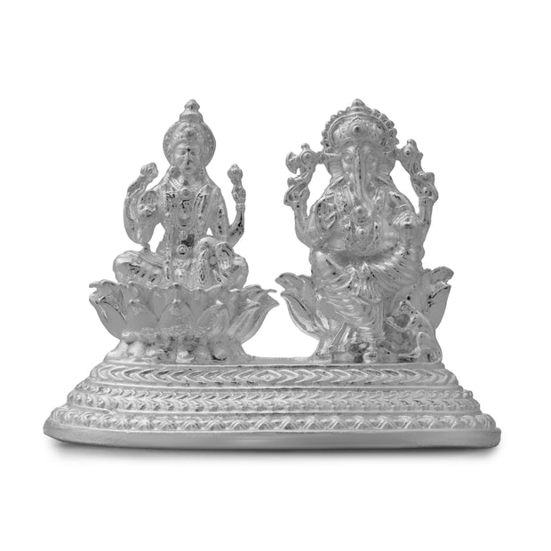 Lakshmi Ganesha Idol Set – Handcrafted Prosperity & Wisdom Murti for Pooja & Gifting
