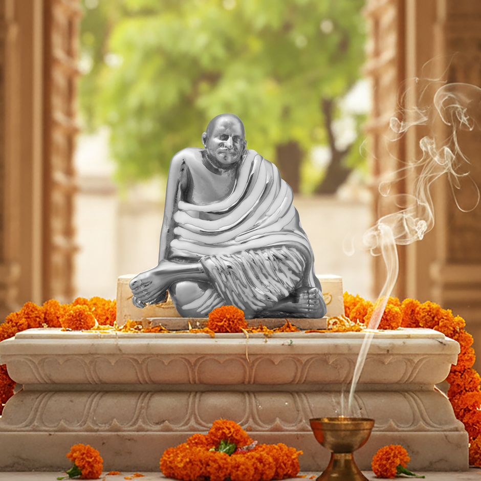 Neem Karoli Baba Energized Brass Tone Brass Idol | Classic Guru Ji Murti