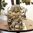 Panchmukhi Hanuman Idol in Brass with Silver Finish – Multi-Face Hanuman Ji Murti for Home & Office