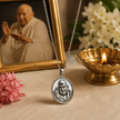 Shukrana Guru Ji Pendant with Chain | Bade Mandir Guru Ji Brass Pendant with Silver Finish