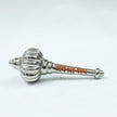 Silver Finish Brass Hanuman Gada | “Jai Shri Ram” Engraved Bajrangbali Gada for Puja & Car Dashboard