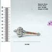 Silver Finish Brass Hanuman Gada | “Jai Shri Ram” Engraved Bajrangbali Gada for Puja & Car Dashboard