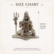 My Guru Ji handcrafted brass Lord Shiva idol with silver finish, featuring a trishul and shivling, 55mm height.