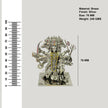 My Guru Ji Panchmukhi Hanuman idol in brass with a silver finish, featuring intricate detailing and five faces.