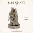 My Guru Ji Radha Krishna brass idol with silver finish, featuring intricate detailing and stone accents for home decor.