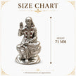 My Guru Ji 71mm Shirdi Sai Baba brass idol with a silver finish, featuring intricate details for home temple decor.