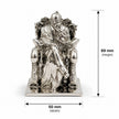 My Guru Ji silver finish brass idol of Guru Ji Bade Mandir Wale for home temple, office desk, or car dashboard.