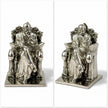 My Guru Ji silver finish brass idol of Guru Ji Bade Mandir Wale featuring intricate detailing for home or car decor.